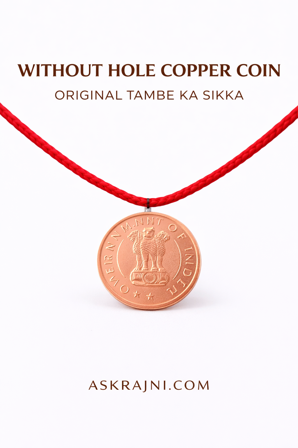Without Hole Copper Coin Locket For Sun Remedy - Energized Original Tambe Ka Sikka