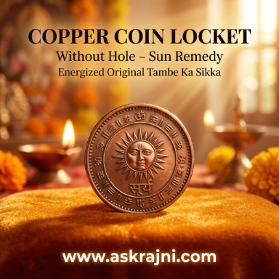 Without Hole Copper Coin Locket For Sun Remedy - Energized Original Tambe Ka Sikka