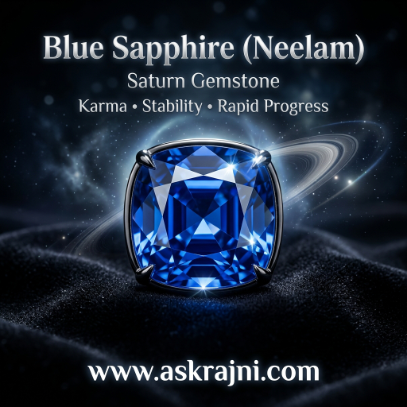 Blue Sapphire (Neelam) – Saturn Gemstone for Karma, Stability & Rapid Progress
