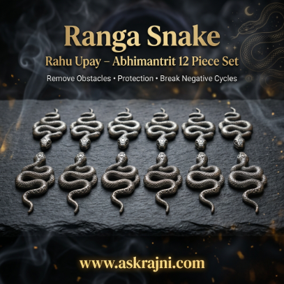 Ranga Snake (Rahu Upay) – Abhimantrit 12 Piece Set