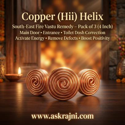 Copper (हीं) Helix – Vastu Energy Booster & Protection Remedy