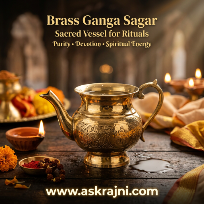 Brass Ganga Sagar – Sacred Pooja Kalash for Rituals & Holy Water
