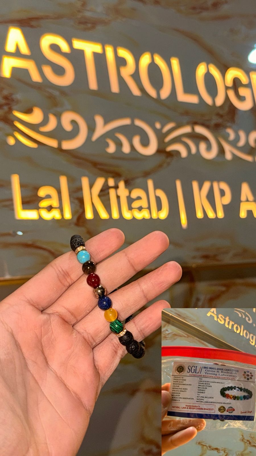 7 Chakra Lava Bracelet